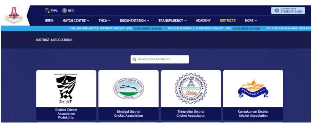 TNCA's District Cricket TNCA's District Cricket
