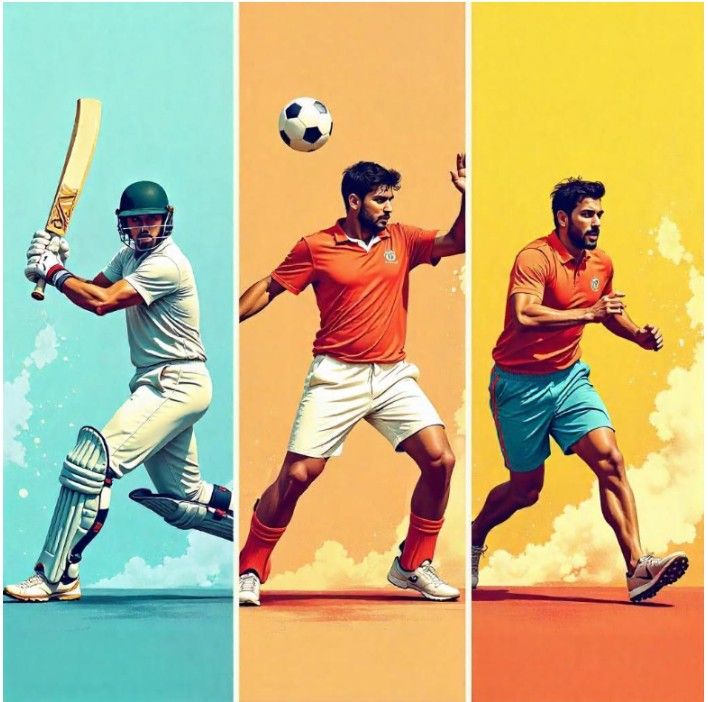 Cricket, Football, and Kabaddi Cricket, Football, and Kabaddi