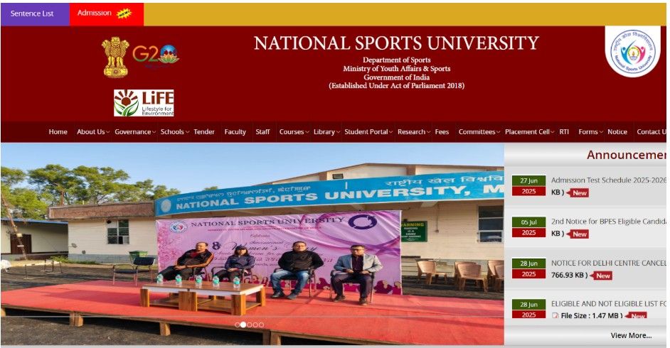  National Sports University (NSU), Imphal