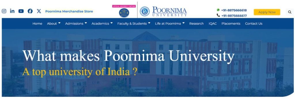  Poornima University, Jaipur
