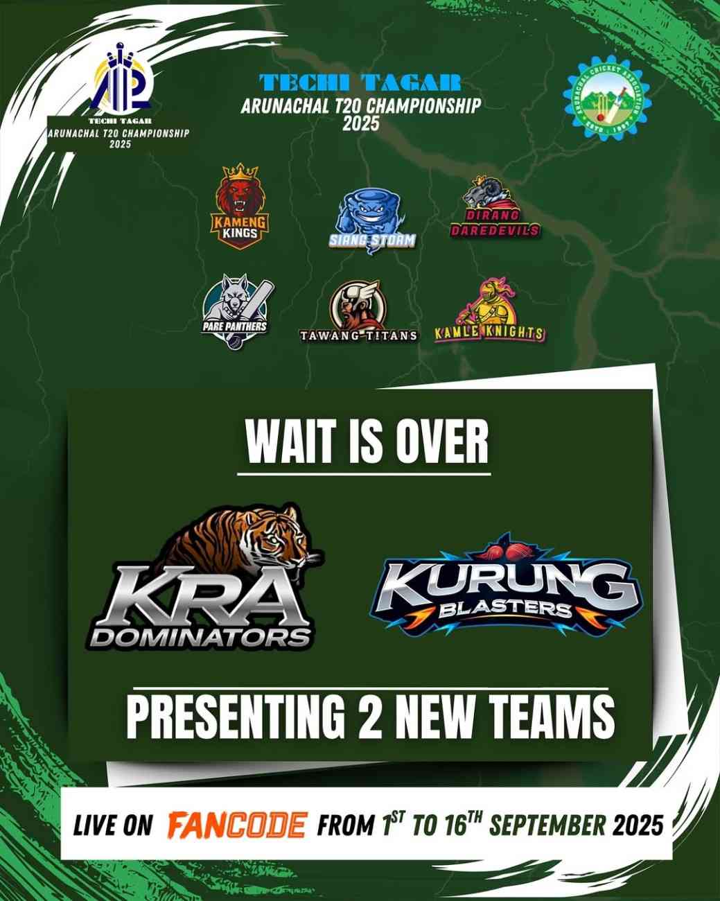 Arunachal T20 Championship 2025 Teams & Squad