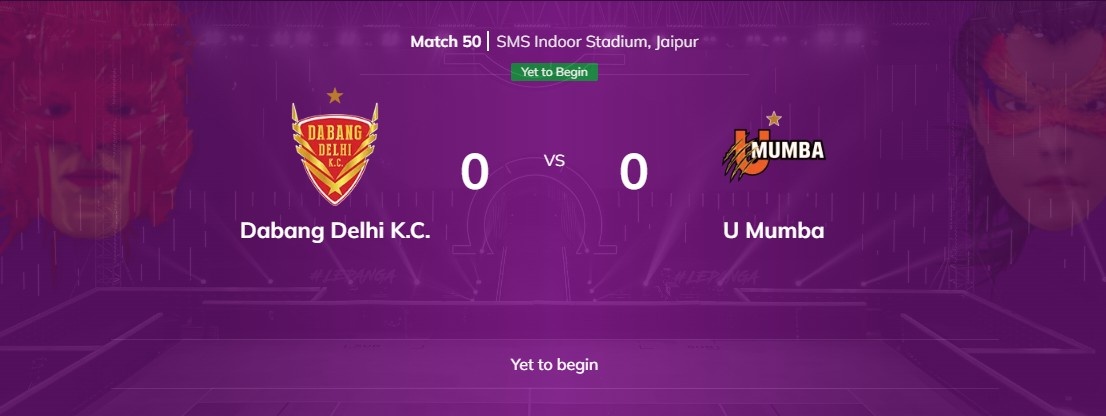 Dabang Delhi K.C. vs U Mumba