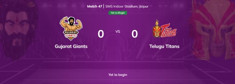 Gujarat Giants vs Telugu Titans:  2025 Match Schedule
