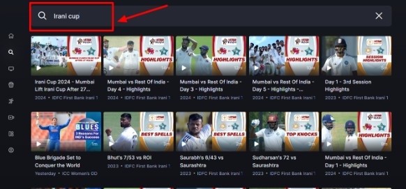 Head to the Sports tab