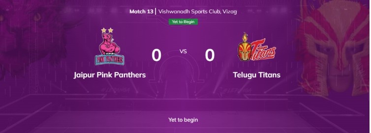 Jaipur Pink Panthers vs Telugu Titans 