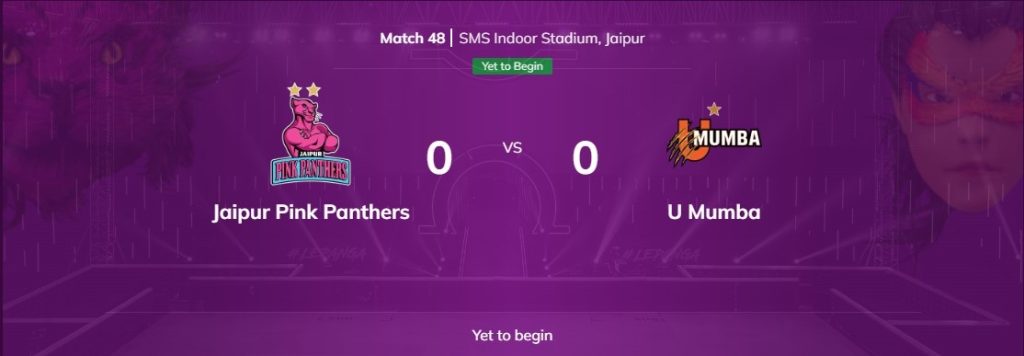 Jaipur Pink Panthers vs U Mumba