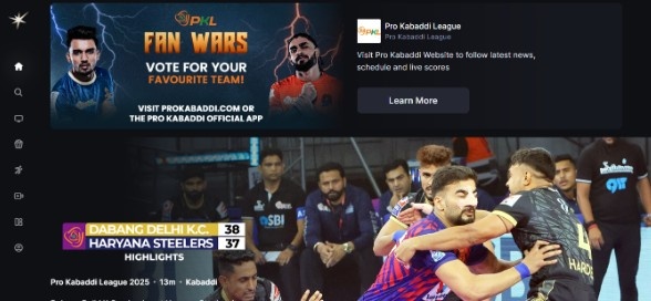 Jiohotstar Hoempage