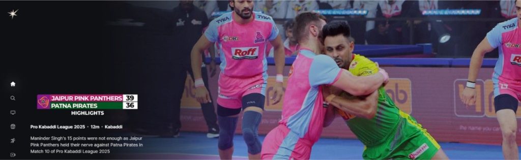 Live Stream of Jaipur Pink Panthers PKL 2025 on JioHotstar