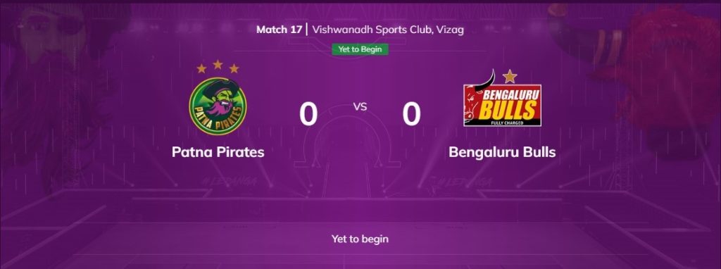 Patna Pirates vs Bengaluru Bulls 