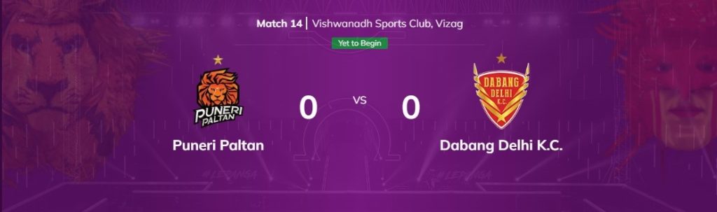 Puneri Paltan vs Dabang Delhi KC