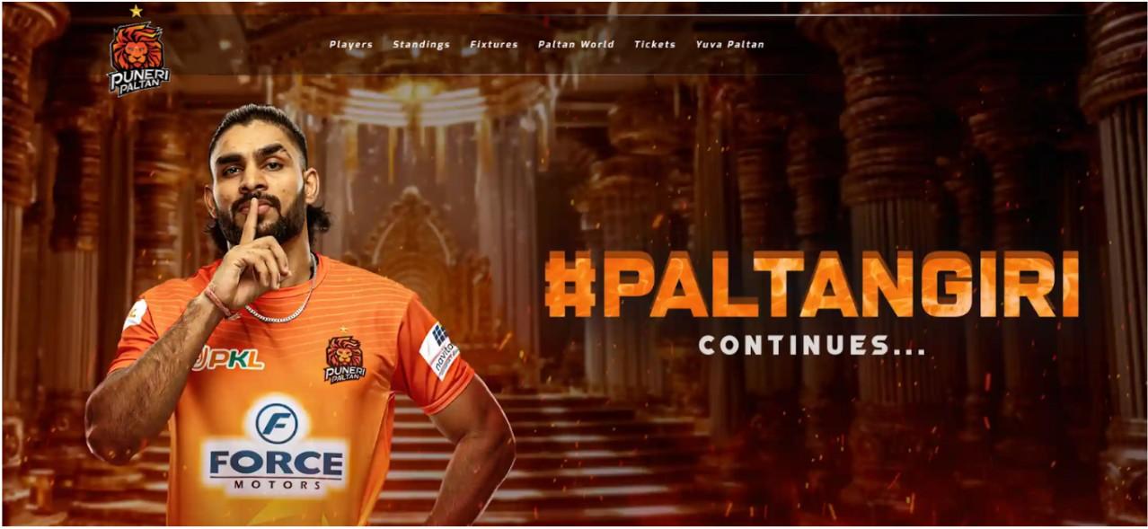 Puneri Paltan star Mohit Goyat in PKL Paltangiri campaign