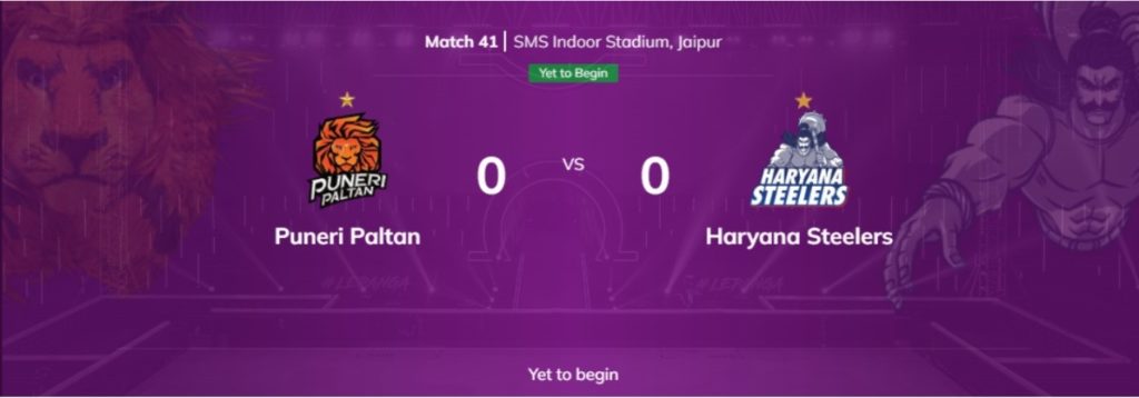 Puneri Paltan vs Haryana Steelers
