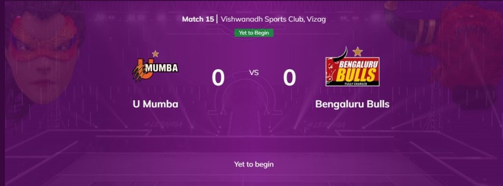 U Mumba vs Bengaluru Bulls
