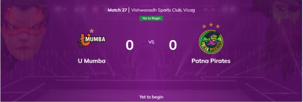 U Mumba vs Patna Pirates U Mumba vs Patna Pirates