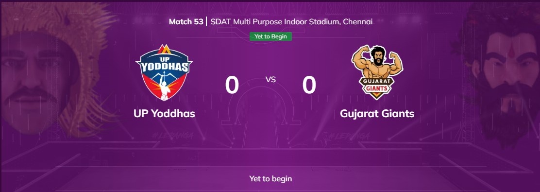 UP Yoddhas vs Gujarat Giants UP Yoddhas vs Gujarat Giants