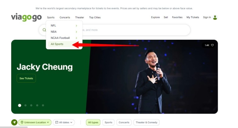 Find Sports Section Find Sports Section