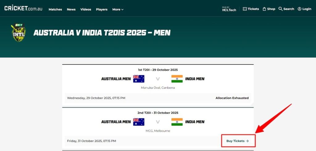 India vs Australia 2025 Match Tickets India vs Australia 2025 Match Tickets