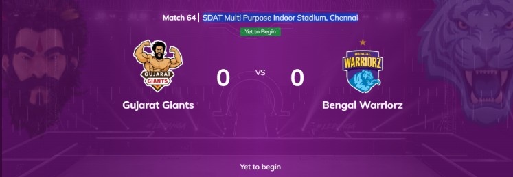 Match Timing and Venue for Gujarat Giants vs Bengal Warriors 2025 Games
