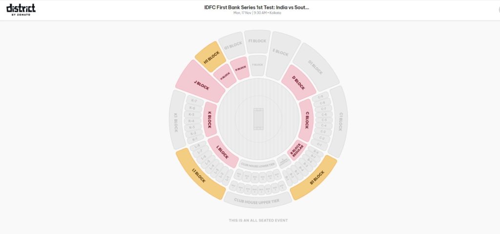 Seating Category Seating Category