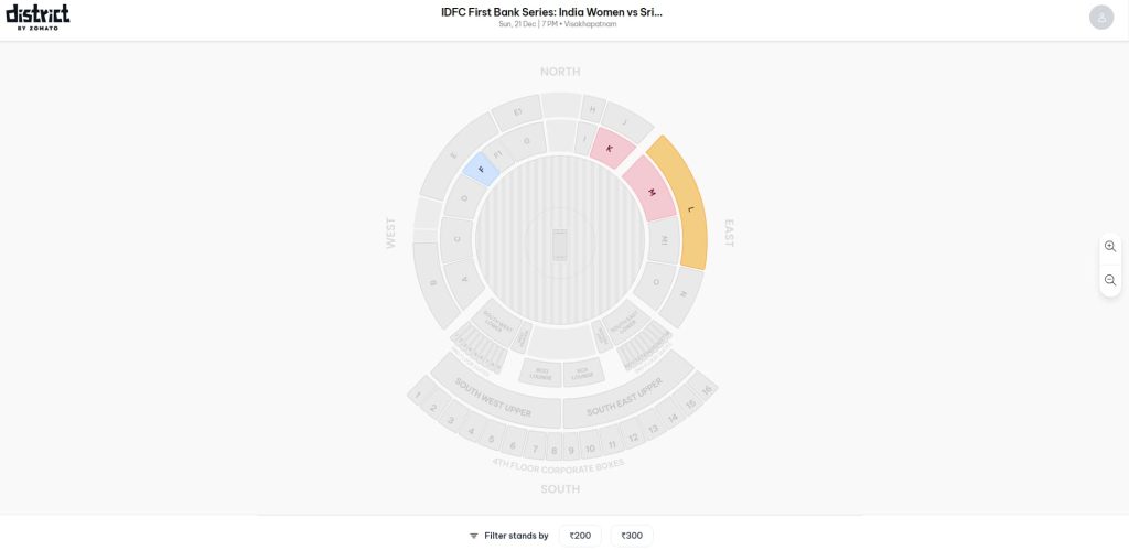 Choose Seating Category Choose Seating Category