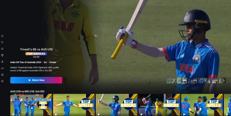 Go to the Sports section from the main menu