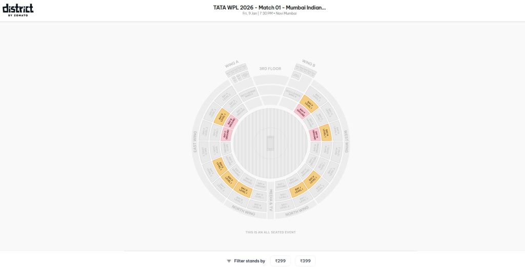 Select Your Seat Category