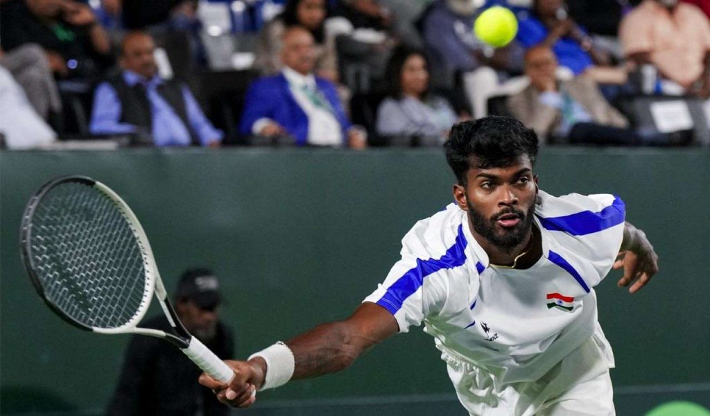 Dhakshineswar Suresh At Davis Cup 2026 Dhakshineswar Suresh At Davis Cup 2026