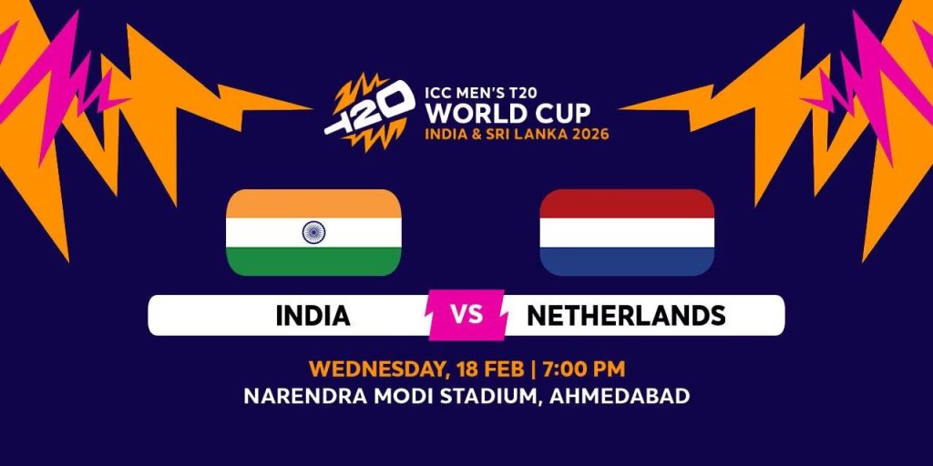 IND vs NED T20 World Cup Match Details