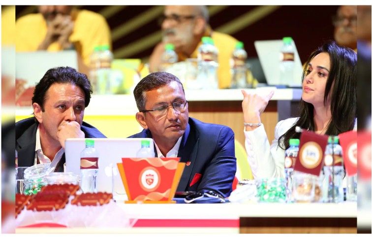 Mohit Burman, Ness Wadia, Preity Zinta, and Karan Paul 