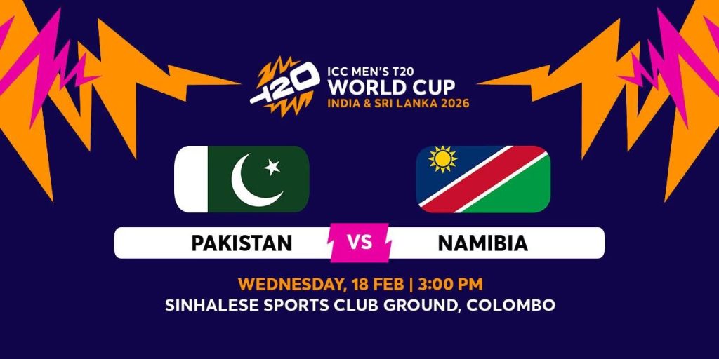 NAM vs PAK T20 World Cup Match Details