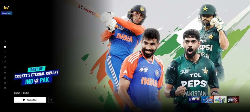 Sony Liv Home Page
