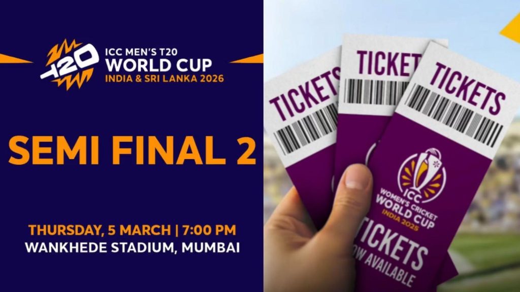 T20 WC Semi Finals 2 Tickets