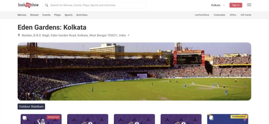 Book Eden Gardens IPL 2026 Tickets Online Book Eden Gardens IPL 2026 Tickets Online