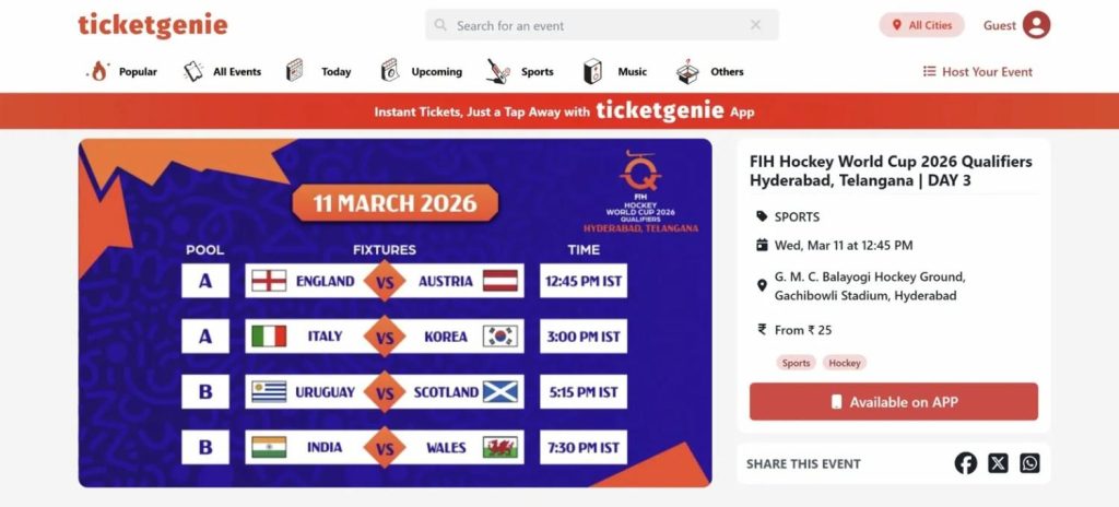 FIH Hockey World Cup 2026 Qualifiers Ticket Prices
