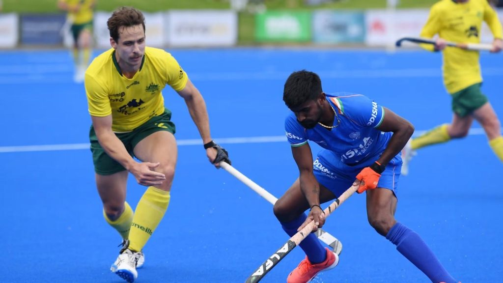 India vs Australia in the Hockey World Cup India vs Australia in the Hockey World Cup