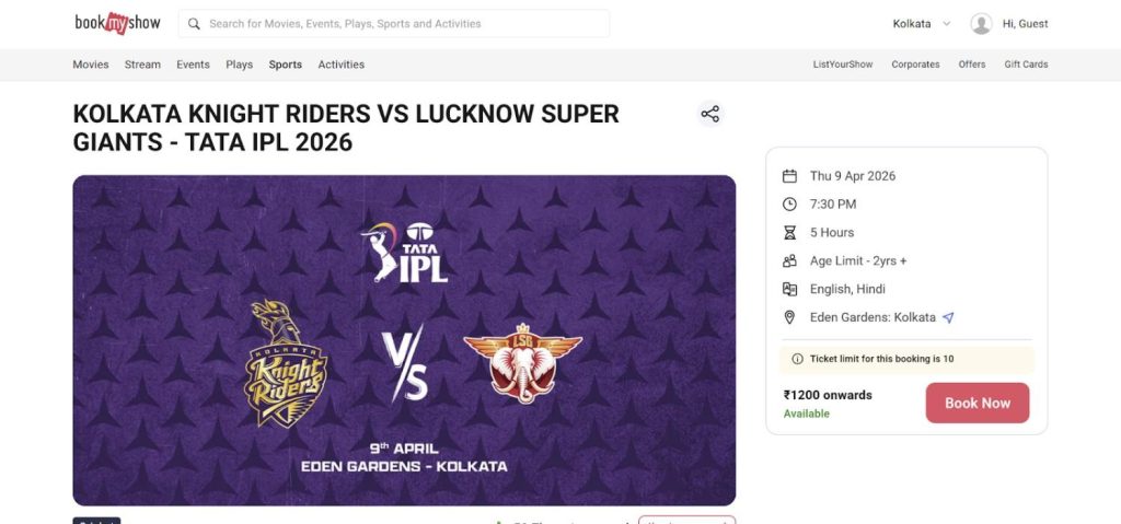 KKR Home Games At Eden Gardens KKR Home Games At Eden Gardens