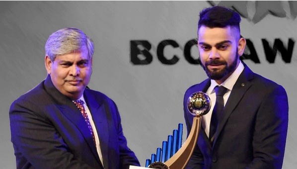 Virat Kohli holds the record with 5 BCCI Cricketer of the Year awards. Virat Kohli holds the record with 5 BCCI Cricketer of the Year awards.