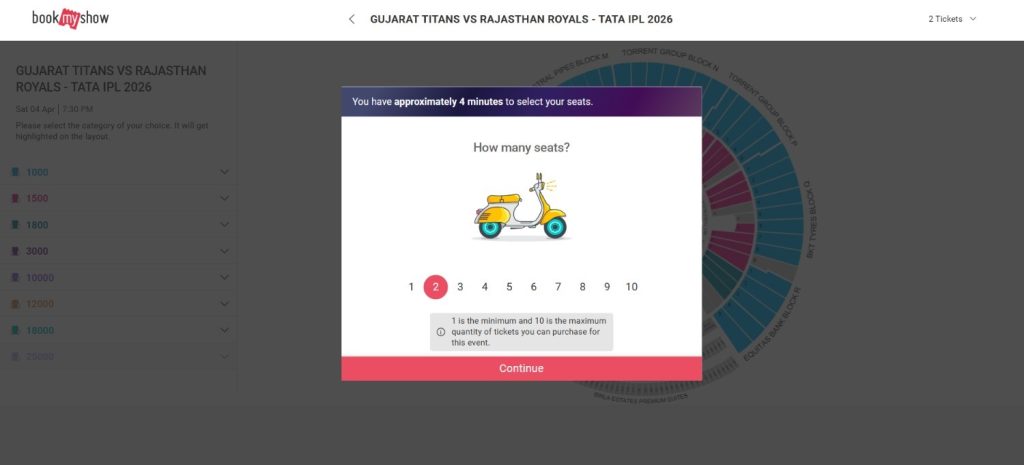 Select Number of Seats