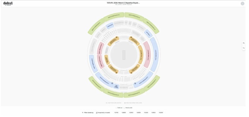 The seating map of ACA Stadium will appear The seating map of ACA Stadium will appear