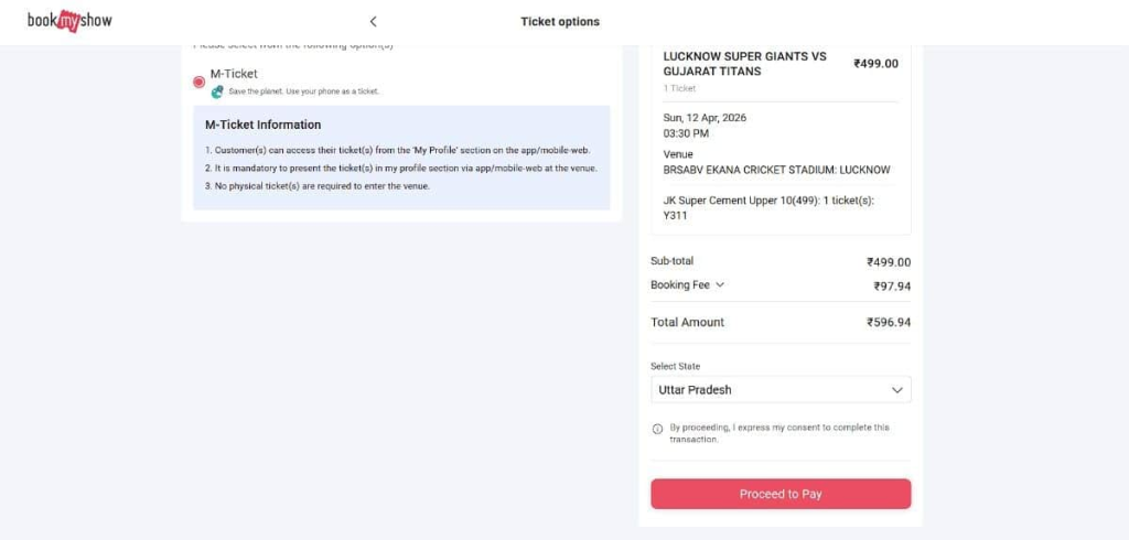 Review: ticket price + convenience fee Review: ticket price + convenience fee