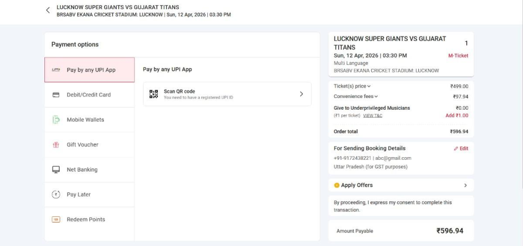 Pay via UPI, credit/debit card, net banking, or digital wallet. Pay via UPI, credit/debit card, net banking, or digital wallet.