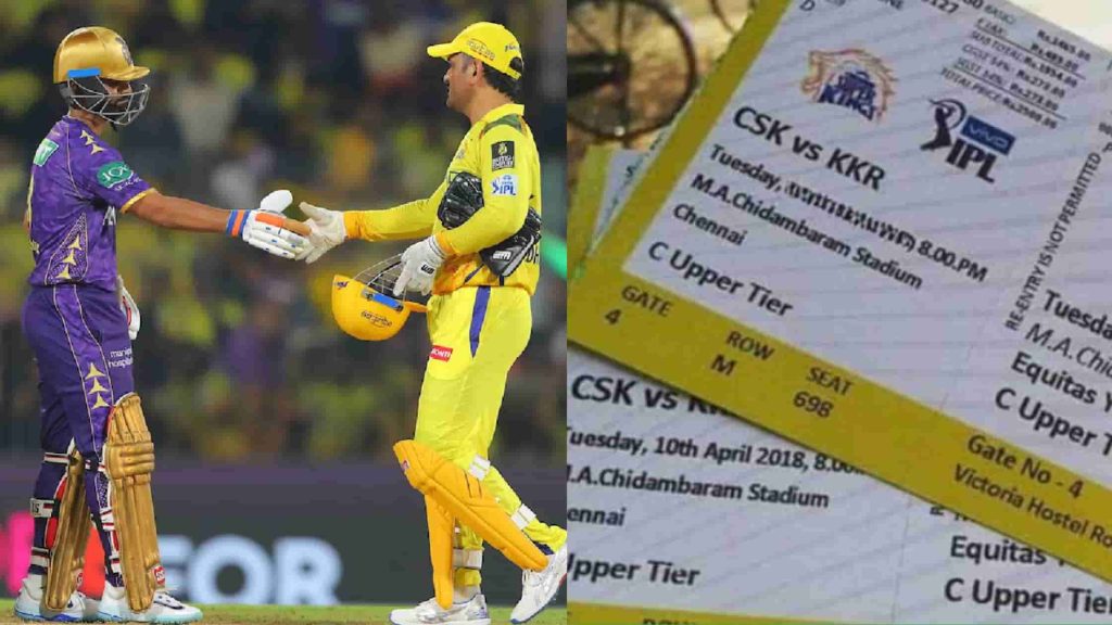 CSK vs KKR IPL 2026 Match 22 Tickets