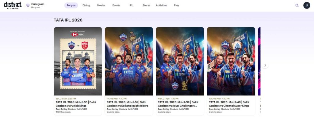 Go to district.in or open the District app for PBKS vs LSG Match Tickets