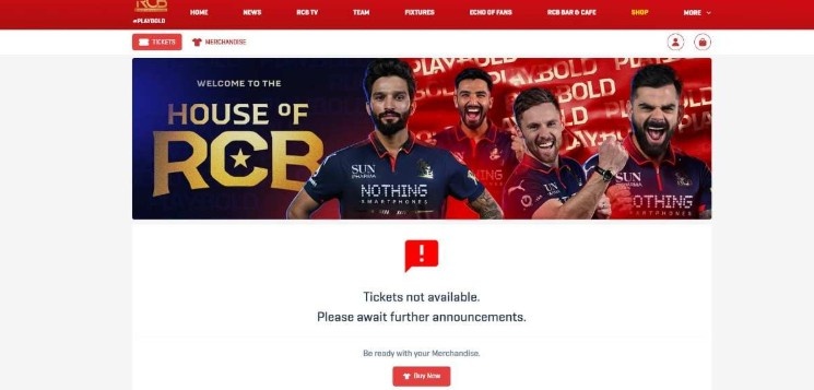 RCB Official Booking Platform