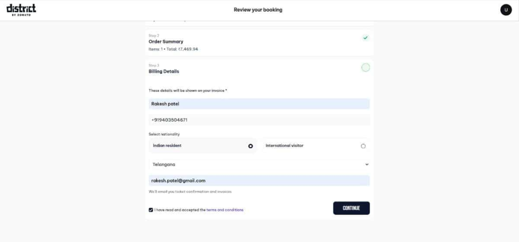 Fill in Billing Details and Pay Fill in Billing Details and Pay