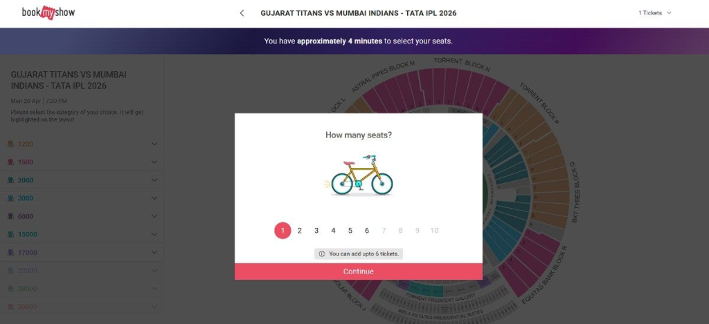Select Your Seat Count