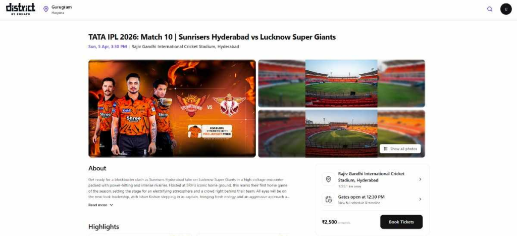 Visit the Event Page and Click Book Tickets Visit the Event Page and Click Book Tickets