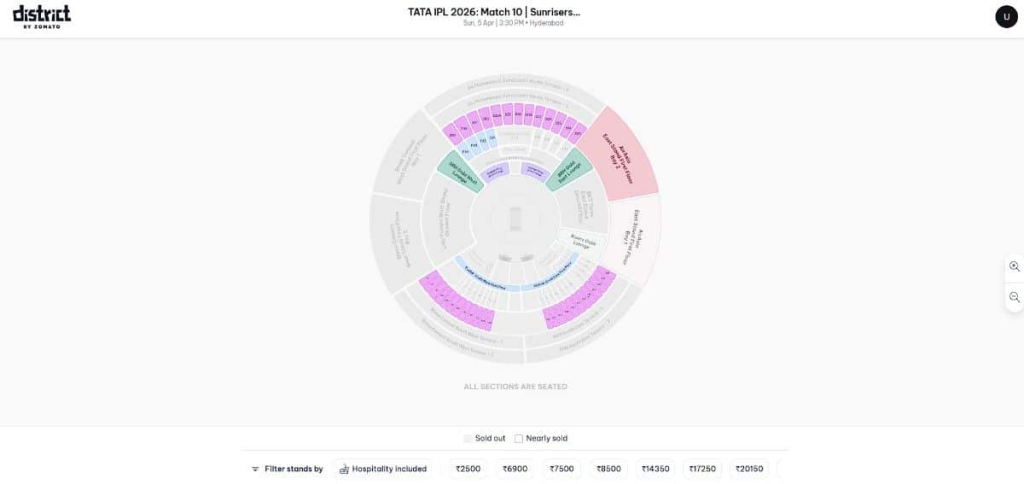 Select Your Section from the Stadium Map Select Your Section from the Stadium Map