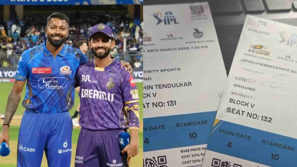 KKR vs MI Match 65 IPL 2026 Tickets