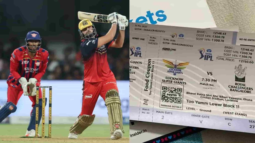 LSG vs RCB IPL 2026 Match 50 Tickets